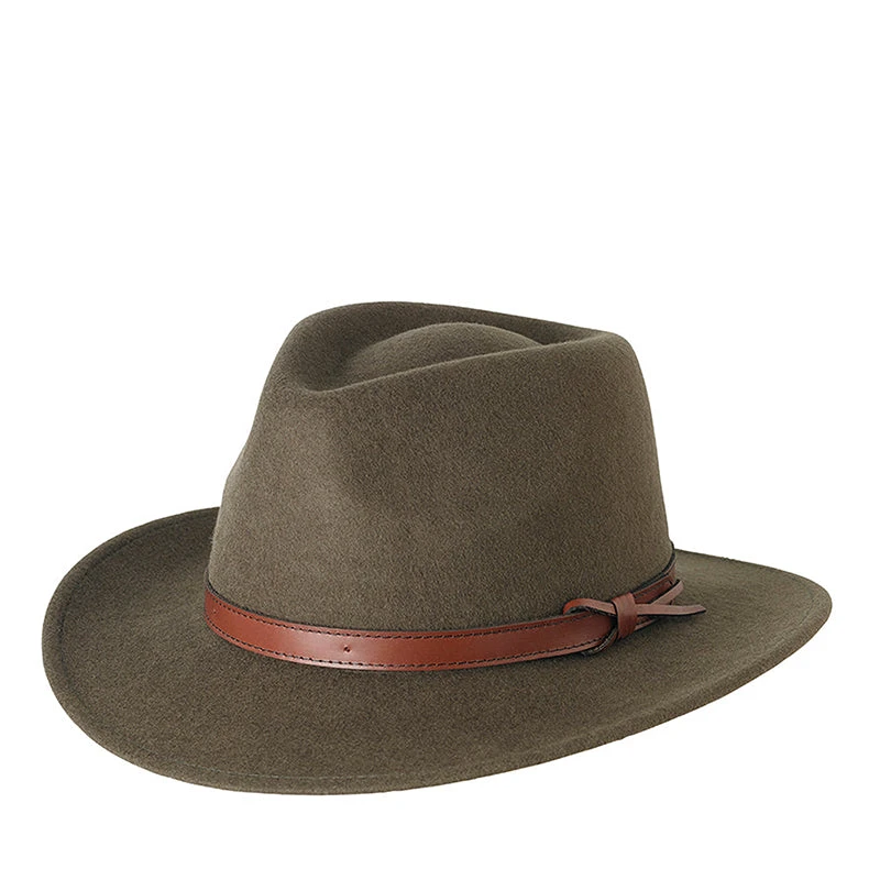 Livorno Felt Hat With Genuine Leather Band 1 Livorno Felt Hat With Genuine Leather Band