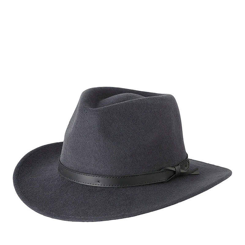 Livorno Felt Hat With Genuine Leather Band 3 Livorno Felt Hat With Genuine Leather Band - Image 3