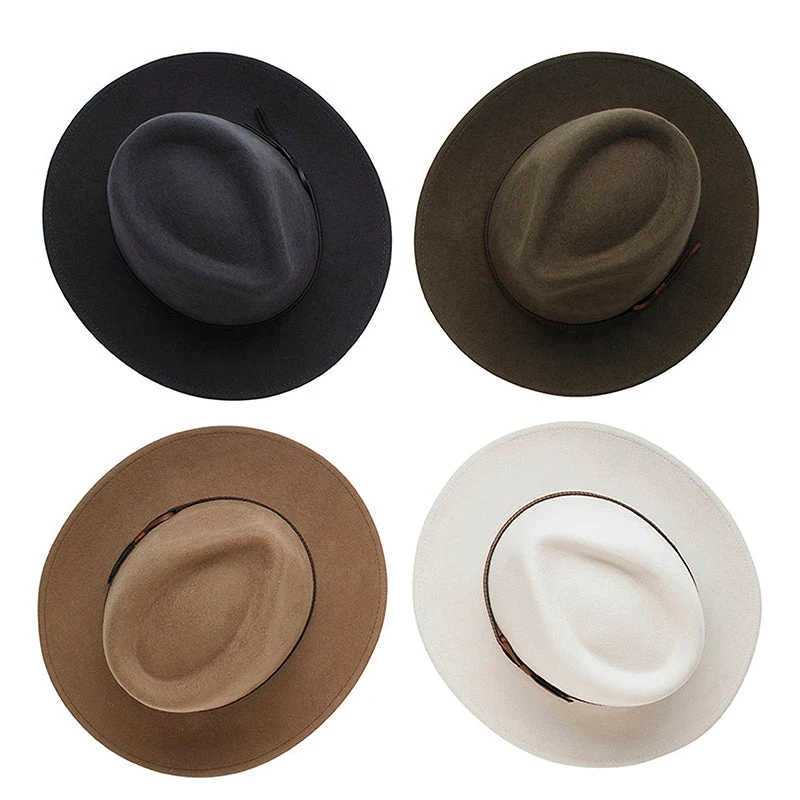 Livorno Felt Hat With Genuine Leather Band 5 Livorno Felt Hat With Genuine Leather Band - Image 5