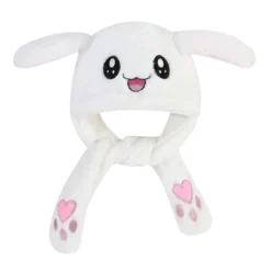 Movable Ear Bunny Plush Hat