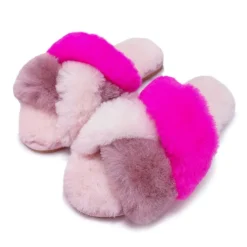 Calico Sheepskin Flufffy Slide -Jumbo || PACIFIC Store calico sheepskin flufffy slide original ugg australia classic 4