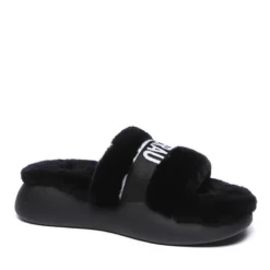 Feathery High Platform Wool Slides -Jumbo || PACIFIC Store feathery high platform wool slides original ugg australia classic 3 1
