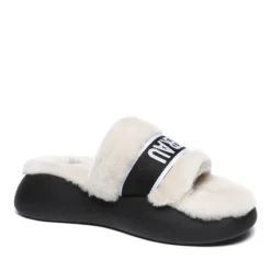 Feathery High Platform Wool Slides -Jumbo || PACIFIC Store feathery high platform wool slides original ugg australia classic 8