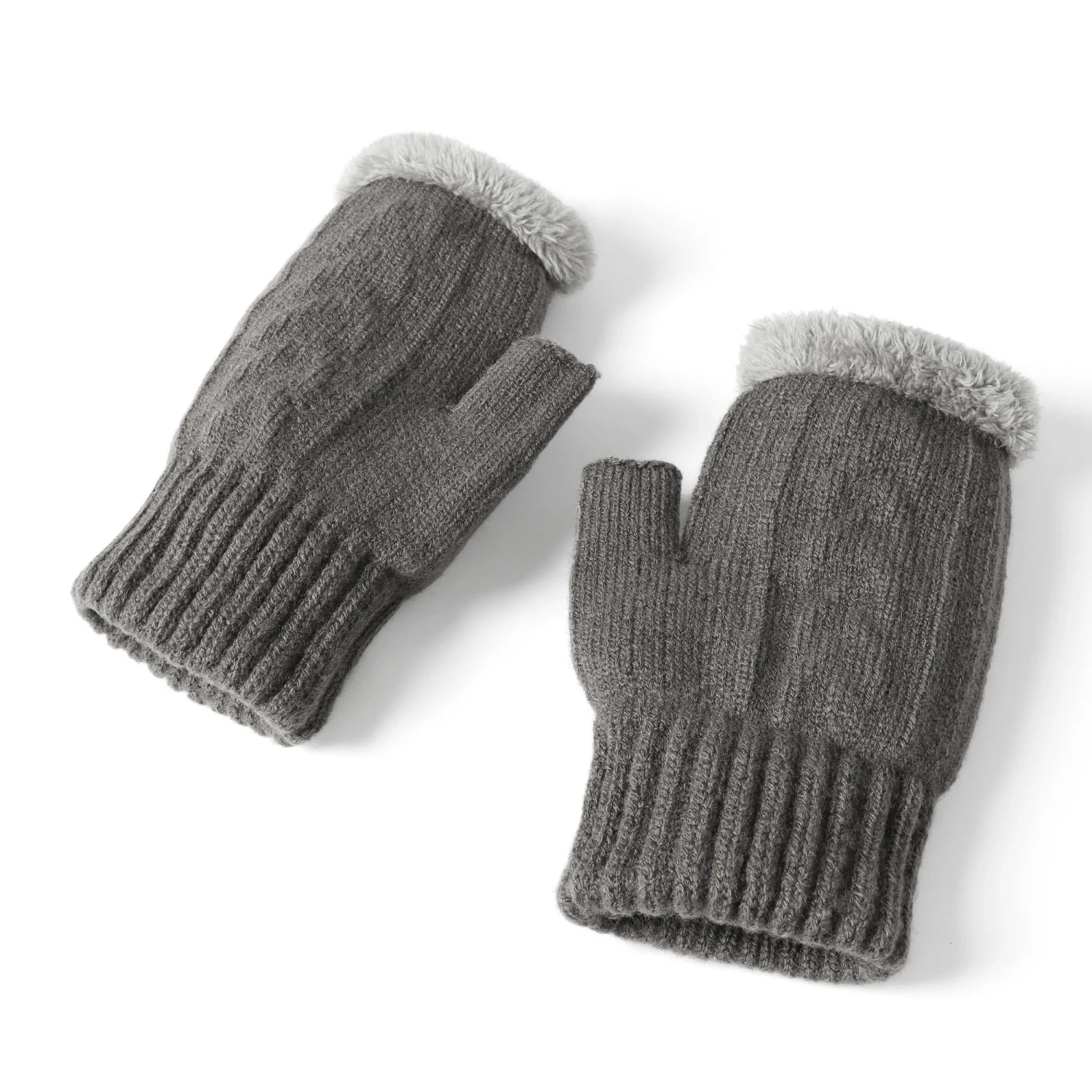Fingerless Ultra Plush Knit Gloves 12 Fingerless Ultra Plush Knit Gloves - Image 12