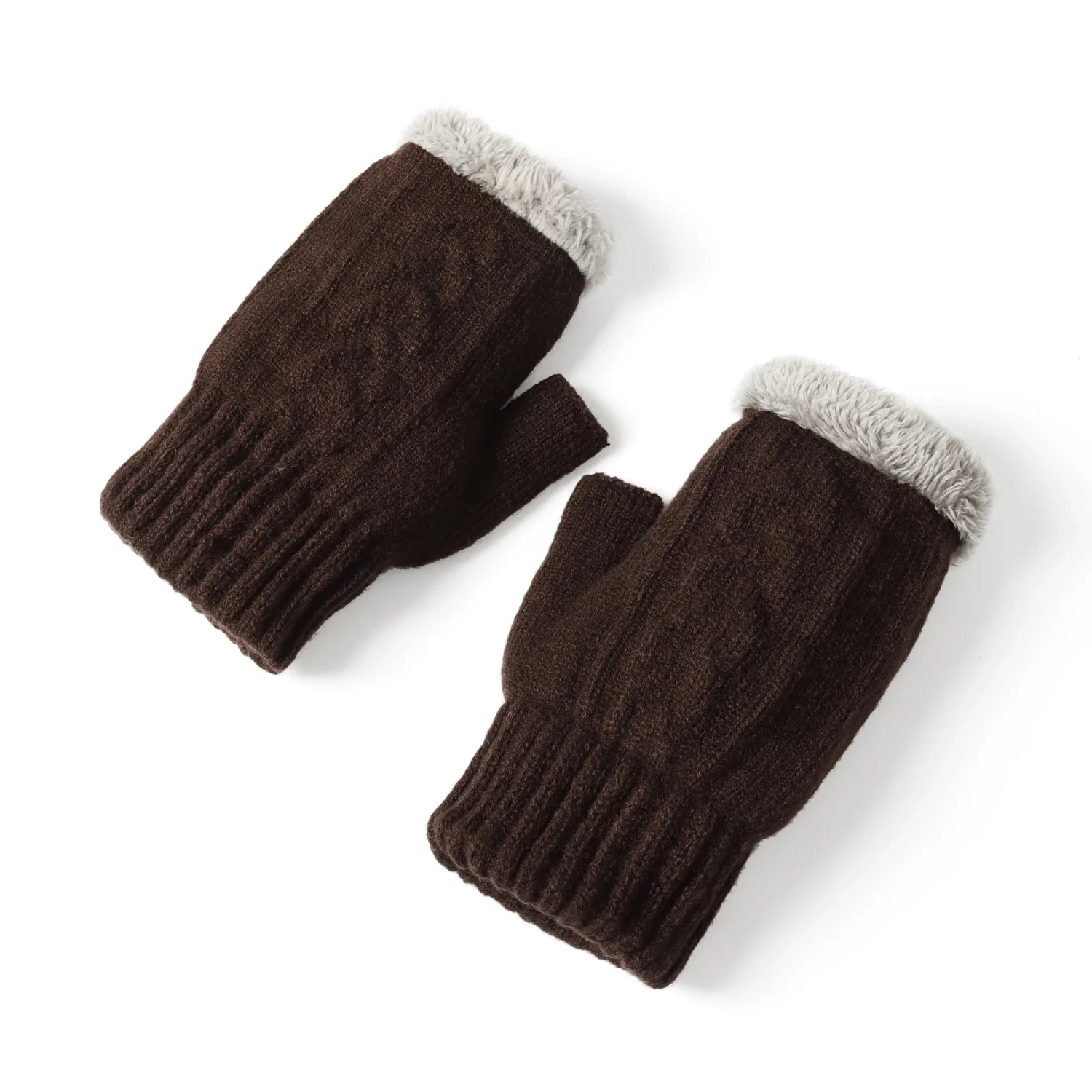 Fingerless Ultra Plush Knit Gloves 15 Fingerless Ultra Plush Knit Gloves - Image 15