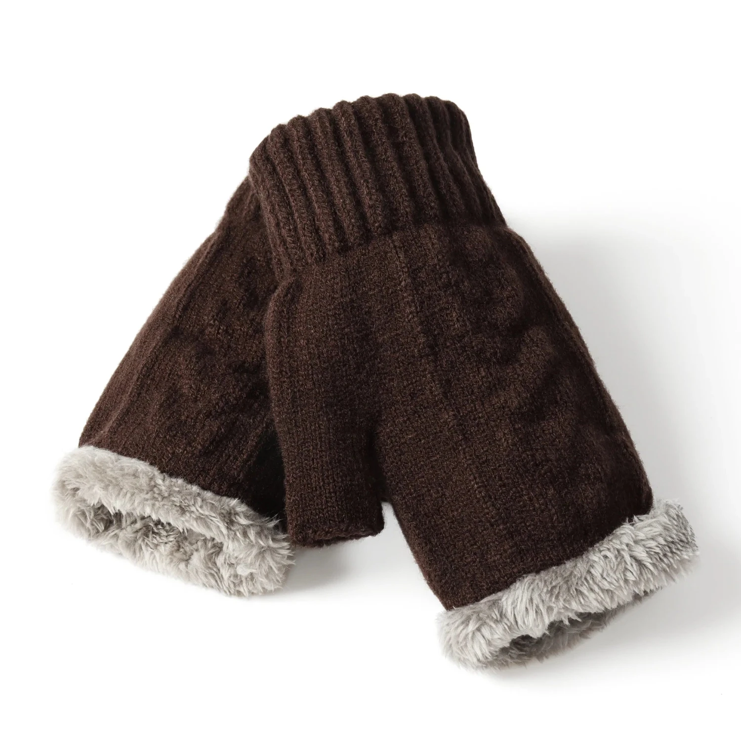 Fingerless Ultra Plush Knit Gloves 16 Fingerless Ultra Plush Knit Gloves - Image 16