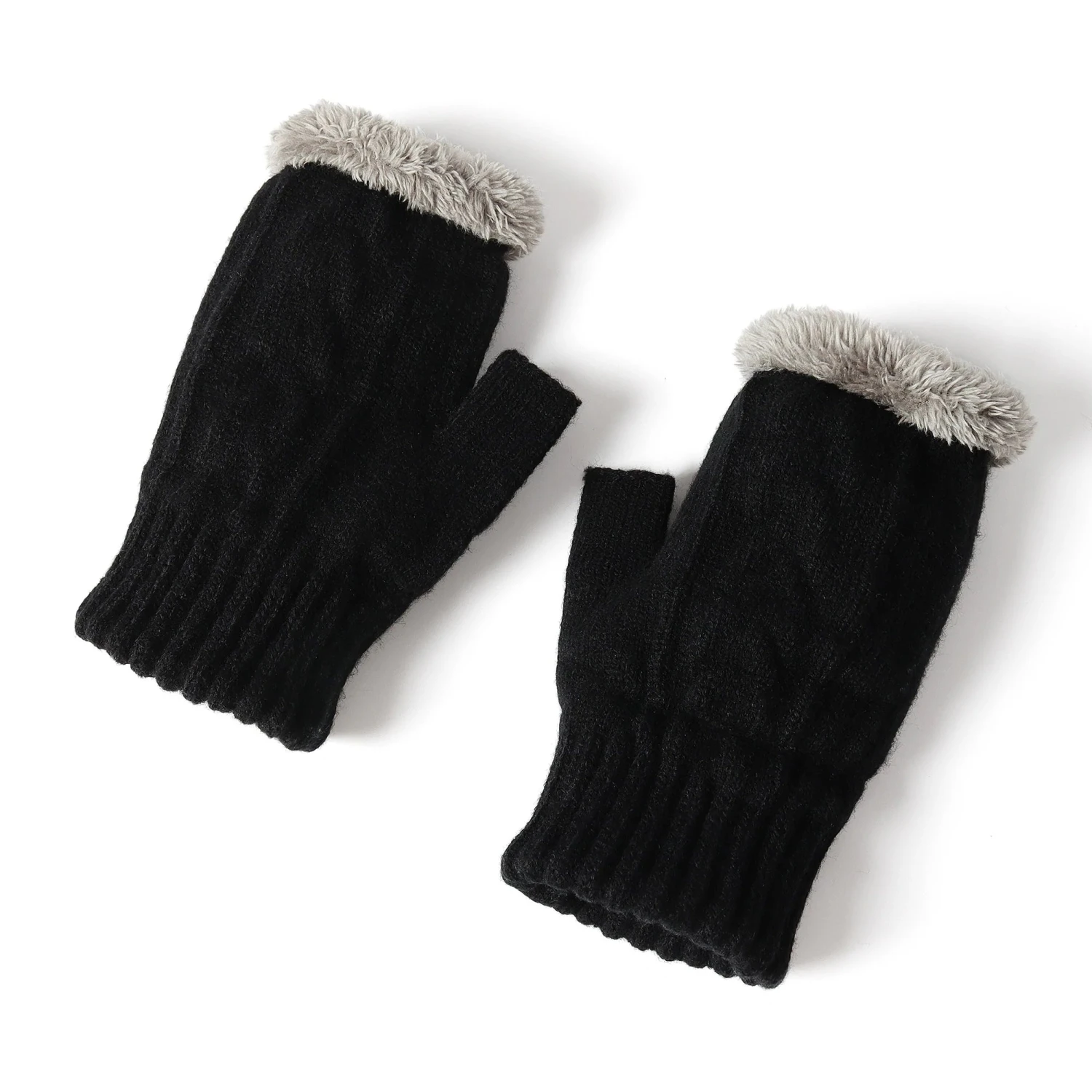 Fingerless Ultra Plush Knit Gloves 6 Fingerless Ultra Plush Knit Gloves - Image 6
