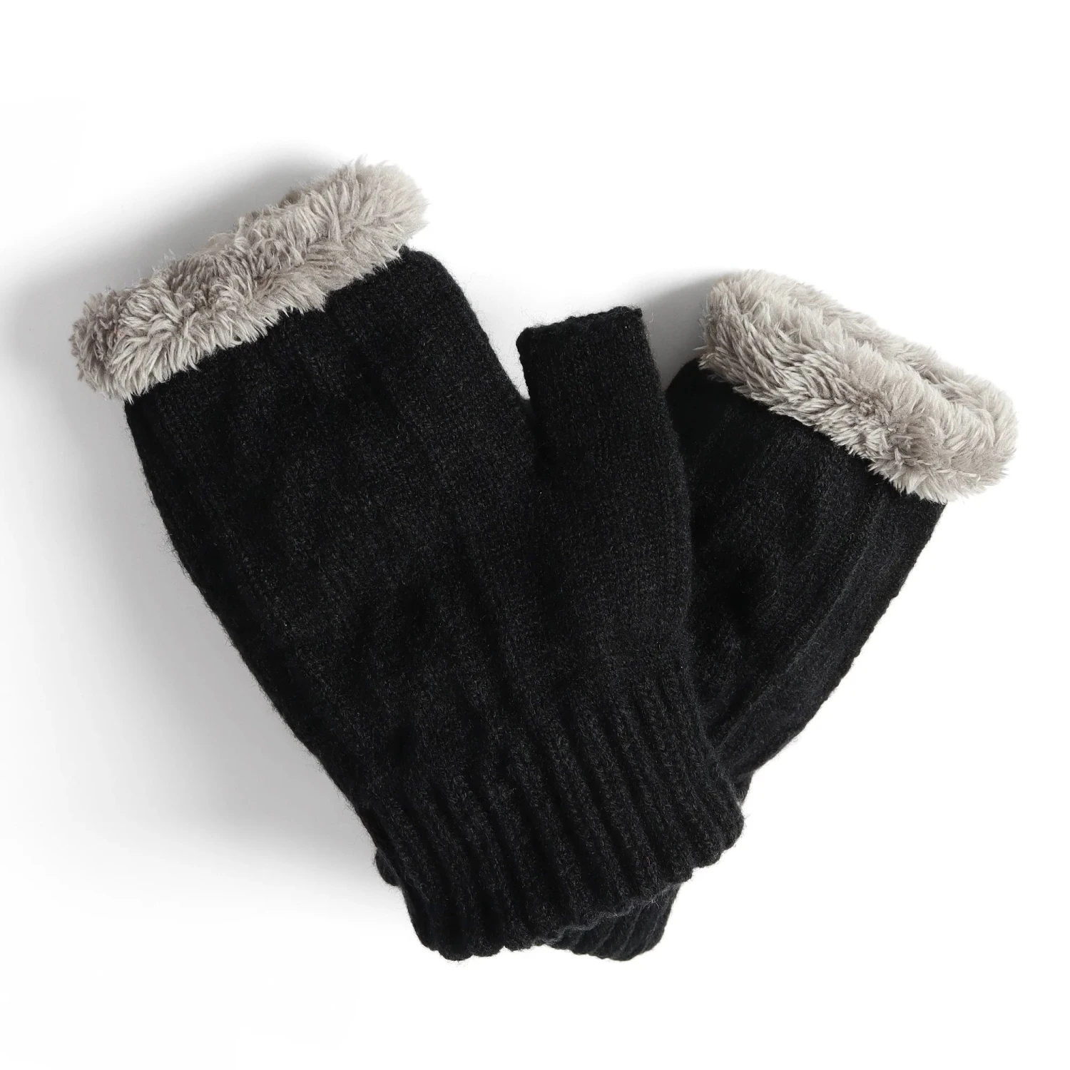 Fingerless Ultra Plush Knit Gloves 8 Fingerless Ultra Plush Knit Gloves - Image 8