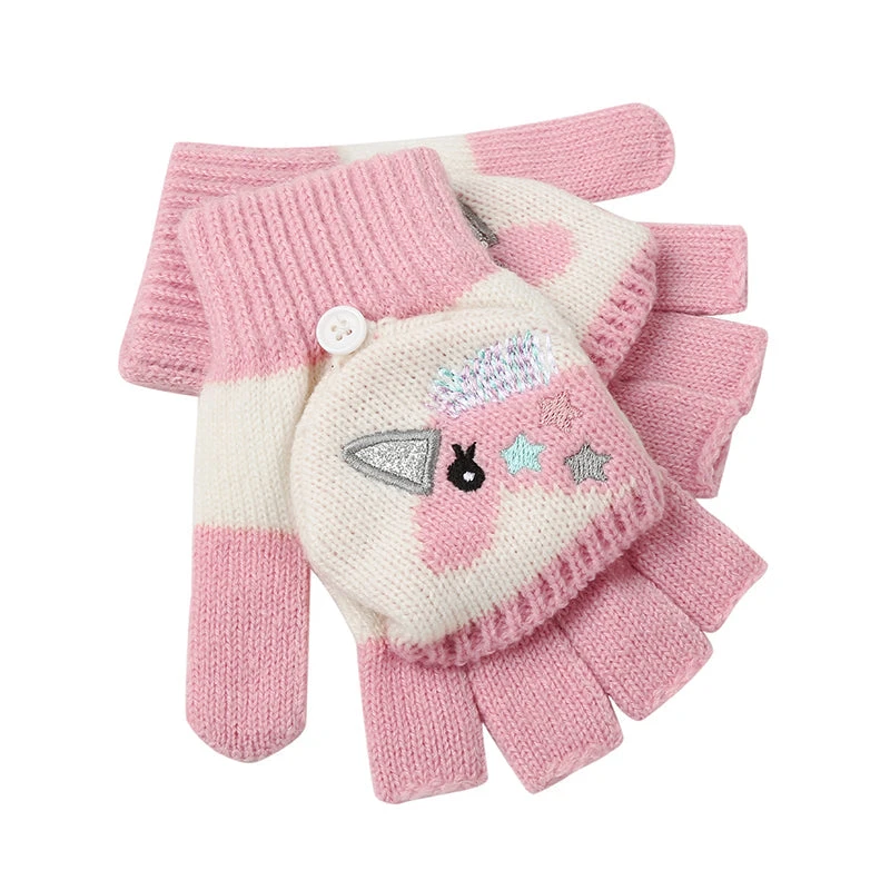 Kids Knit Unicorn Beanie And Gloves Set 7 Kids Knit Unicorn Beanie And Gloves Set - Image 7