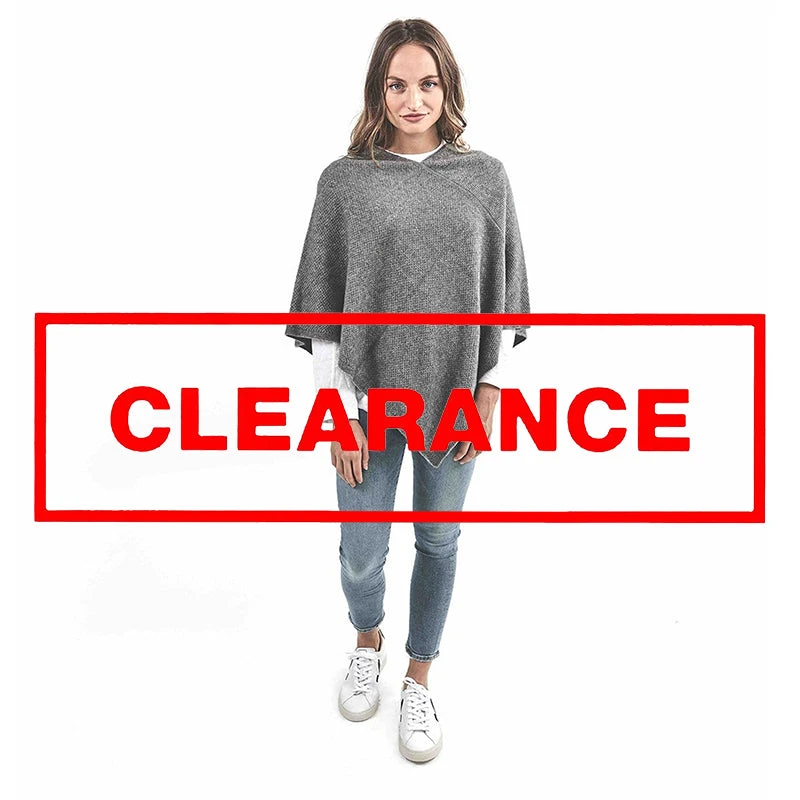 Premium Possum And Merino Wool - Moss Stitch Poncho 1 Premium Possum And Merino Wool - Moss Stitch Poncho