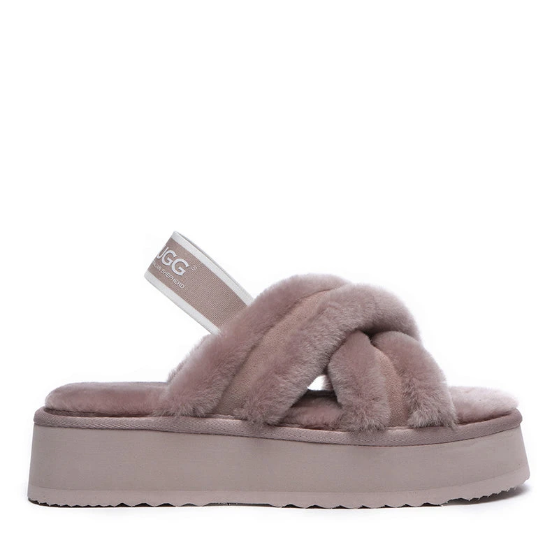 UGG Sayuri Platform Cross Slides 1 UGG Sayuri Platform Cross Slides